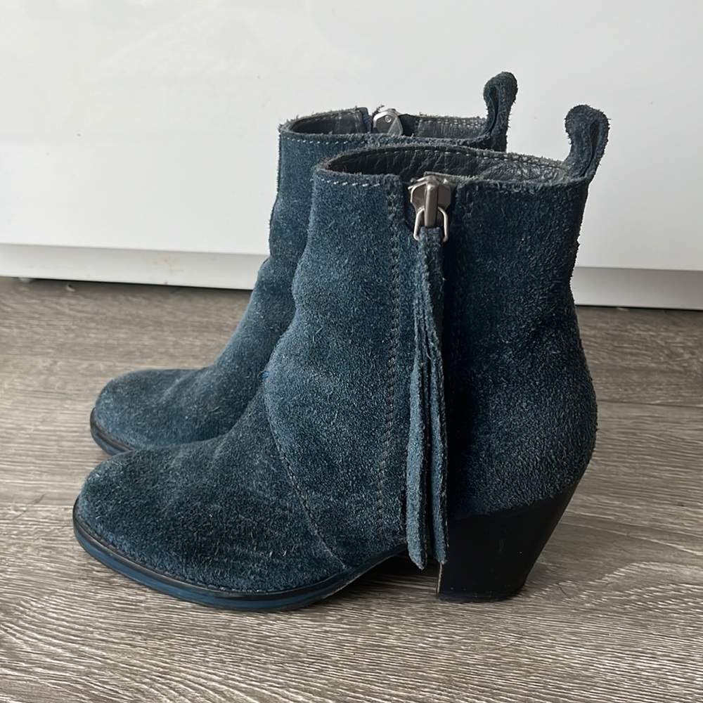 Acne Studios Blue Suede Boots